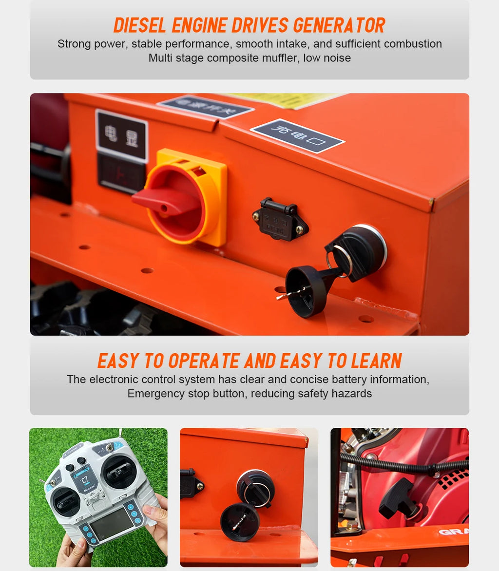 Customized Diesel Lawn Mower Long Life Low Fuel Consumption Strong Power Ce Epa Certified