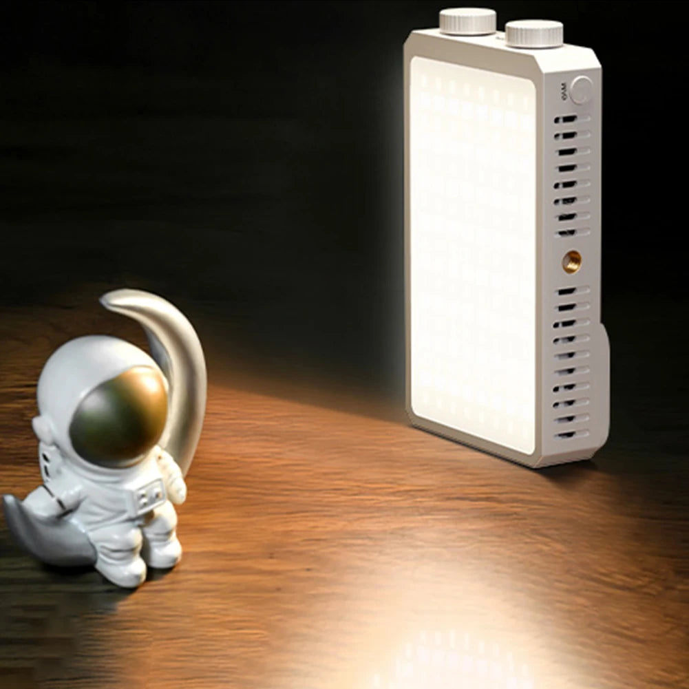 Portable 40W LED Camera Light 2800K-9000K Handheld Filling Light 4400mAh Rechargeable Pocket Photography Lighting Lamp