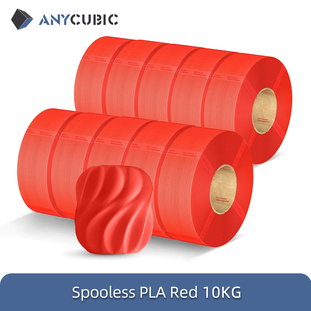 ANYCUBIC 10KG Refill PLA Filament 3D Printer 1.75mm Spooless Plastic Rubber Filament Material For FDM 3D Printer for Kobra 3 S1C