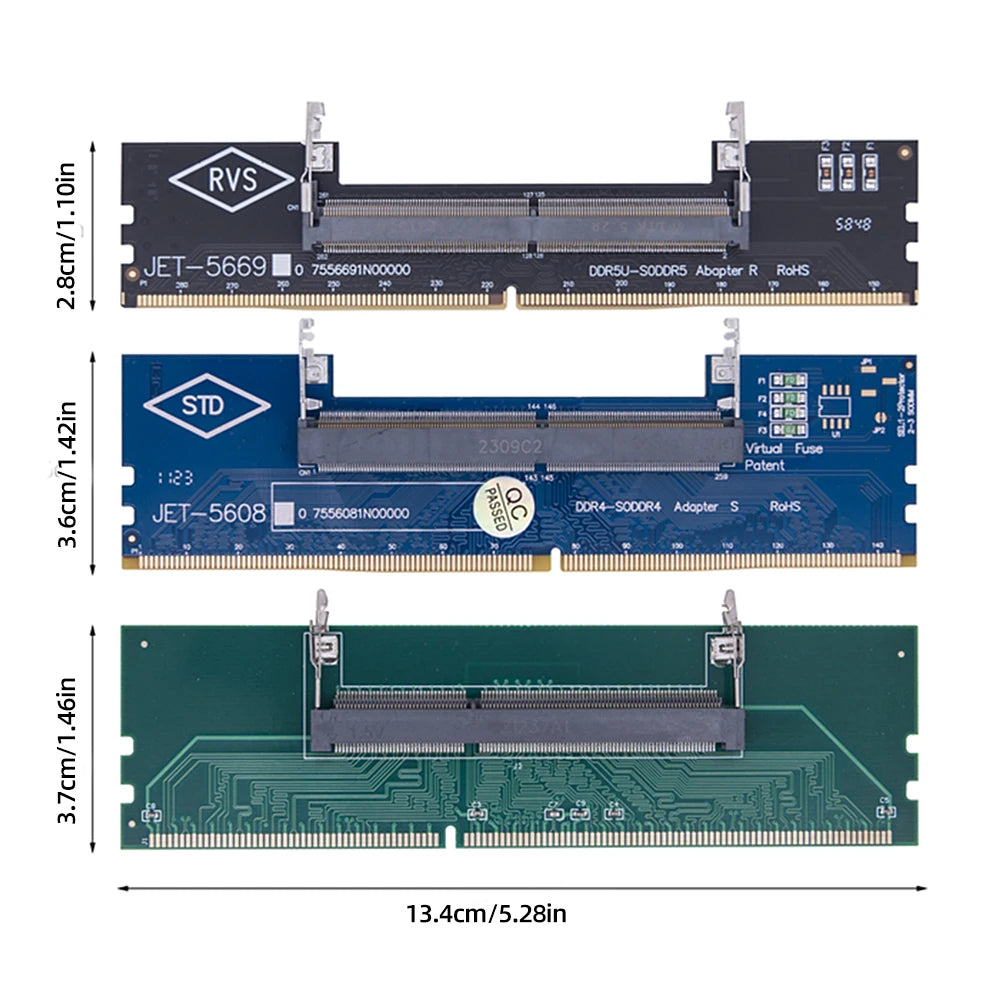 1-5PCS DR3 DDR4 Laptop To Desktop Memory Adapter Card SO-DIMM To PC DIMM Card Connector Card Memory Stick RAM Connector Adapter