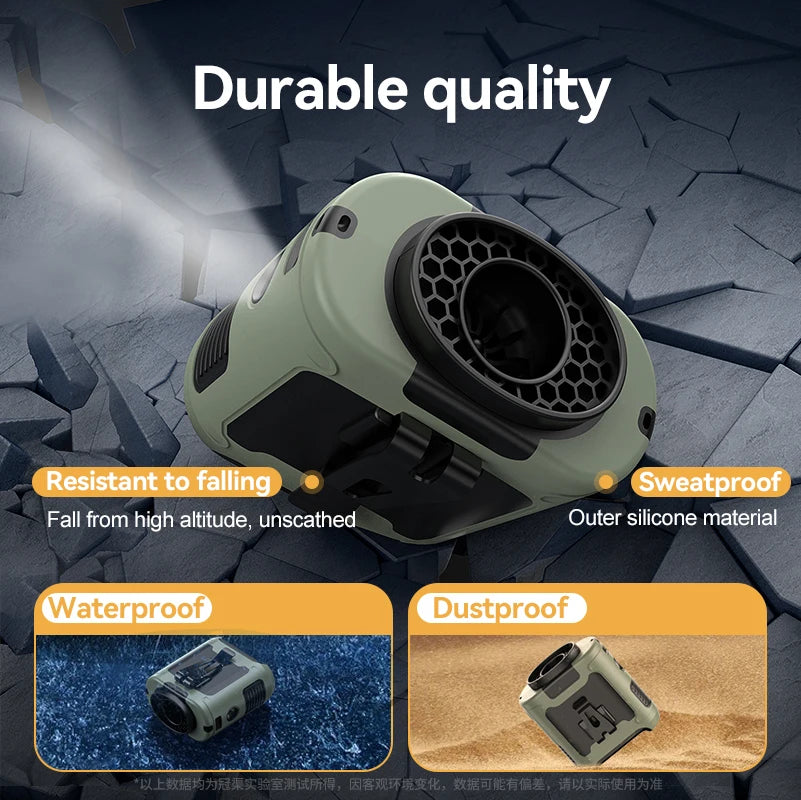 Portable Waist Fan Hanging Neck Fan 5 Speed Strong Wind with LED Lighting for Sports Courier Outdoor Working 10000/20000mAh