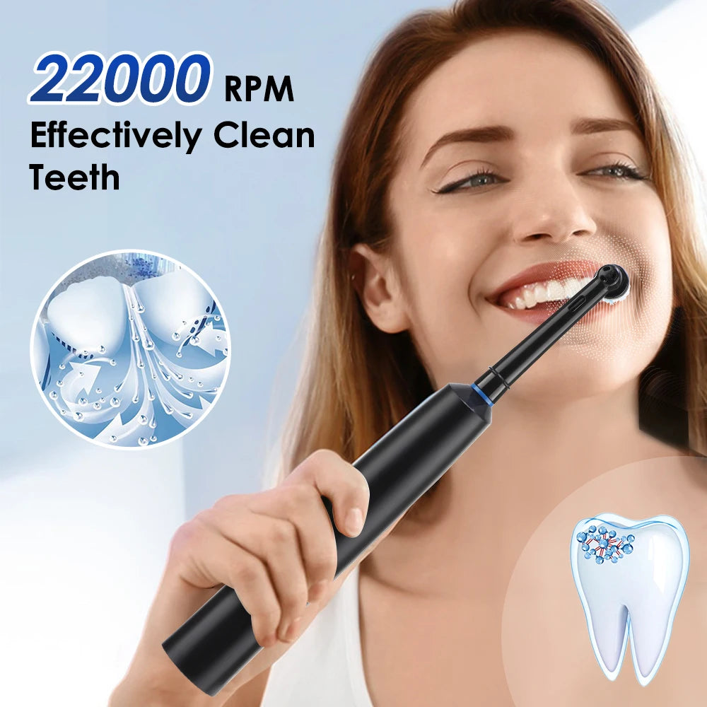 Smart Rotating Timing Electric Toothbrush, Rechargeable Rotary Toothbrush with 4 Heads, 5 Modes Setting Teeth Whitening Oral Car