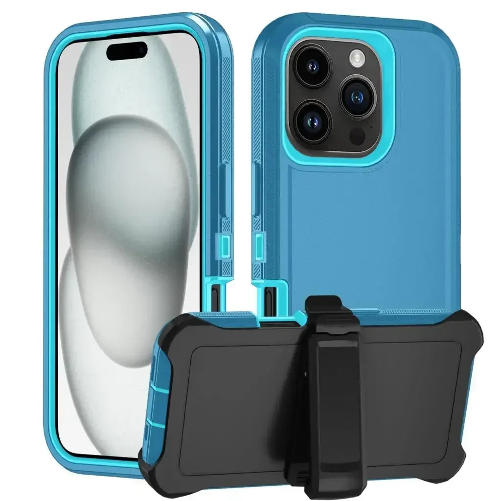 Otter Armor Box Shockproof Defender Phone Case for Iphone 16 11 12 13 14 15 Pro Max XSMAX 7 8 SE2 16E Hard Back Cover with Clip