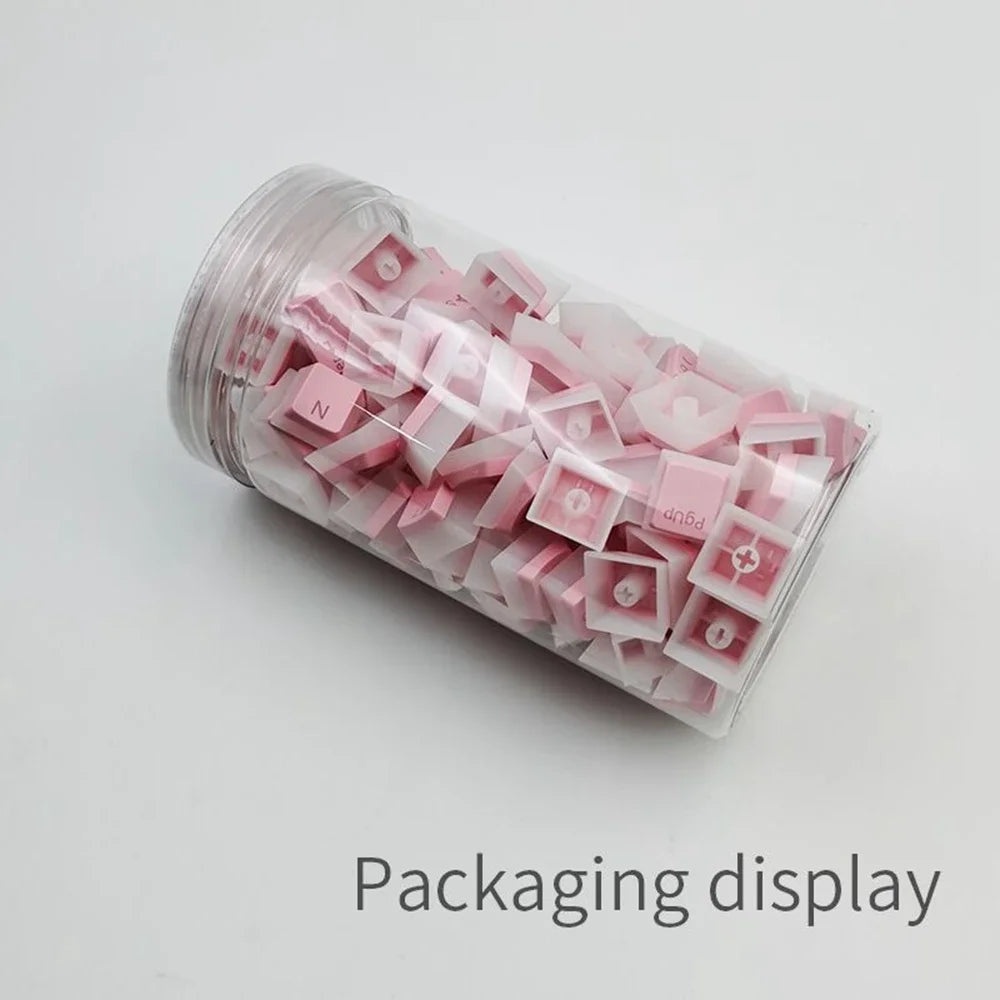 129Keys Keyboard Keycap OEM Profile PBT Material Key Cap for Mx Hot Swap Mechanical Keyboard Switch Transparent Pudding Keycaps