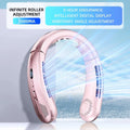 3000mA Portable Mini Hanging Neck Fan Bladeless Neckband Fan Digital Display Power Air Cooler USB Rechargeable Electric Fans