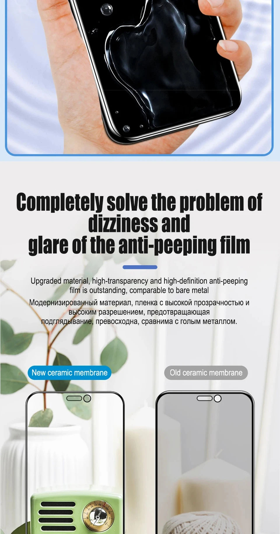 2Pcs Privacy Hydrogel Film For iPhone 6 7 8 14 13 12 11 15 16 Pro Max Plus Mini Anti-Spy Screen Protector For iPhone X XR XS Max