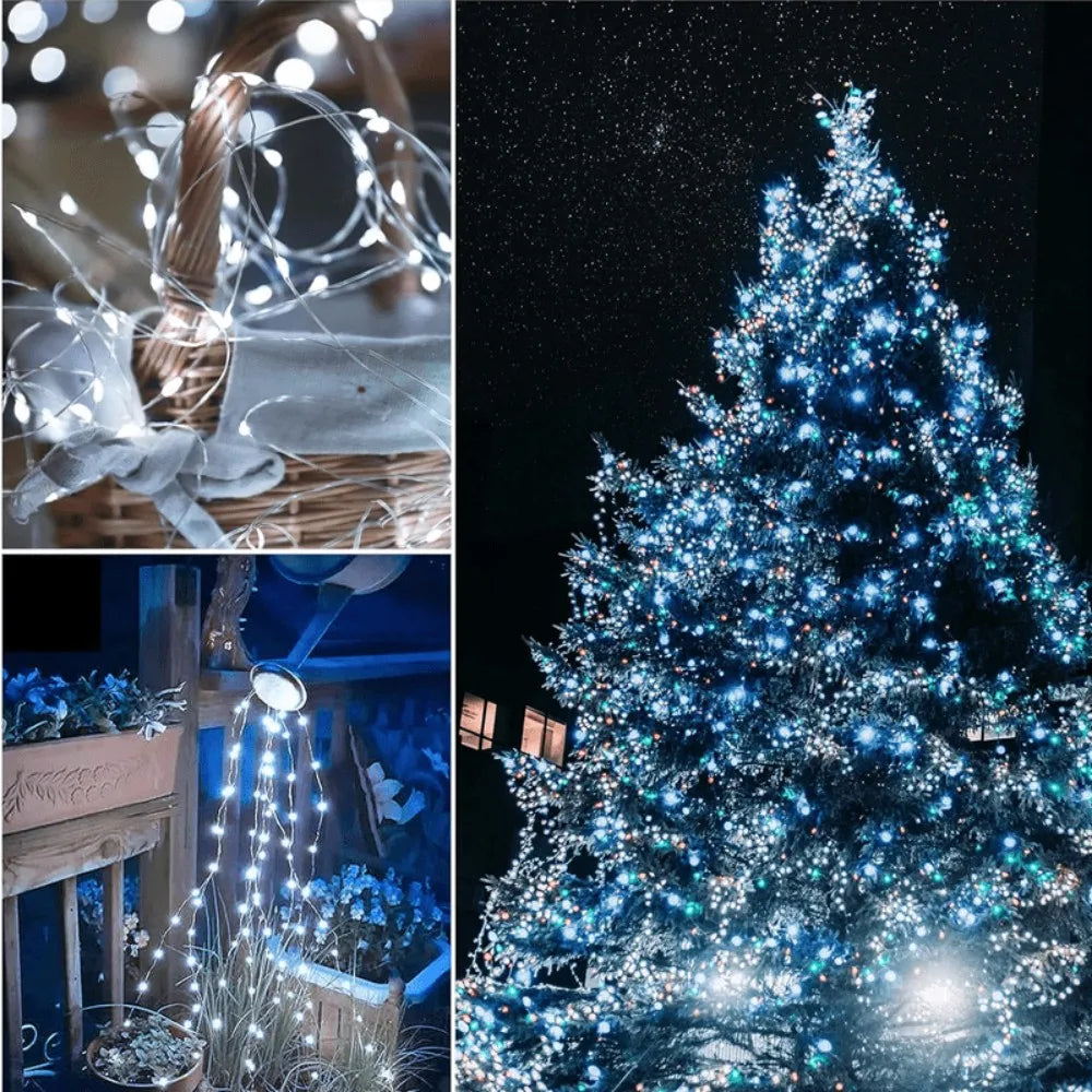 1PC 7M/12M/22M/32M Copper Wire Fairy Light String,Solar-powered,8 Lighting Modes,Used for Wedding,Indoor,Festival,Bedroom,Party