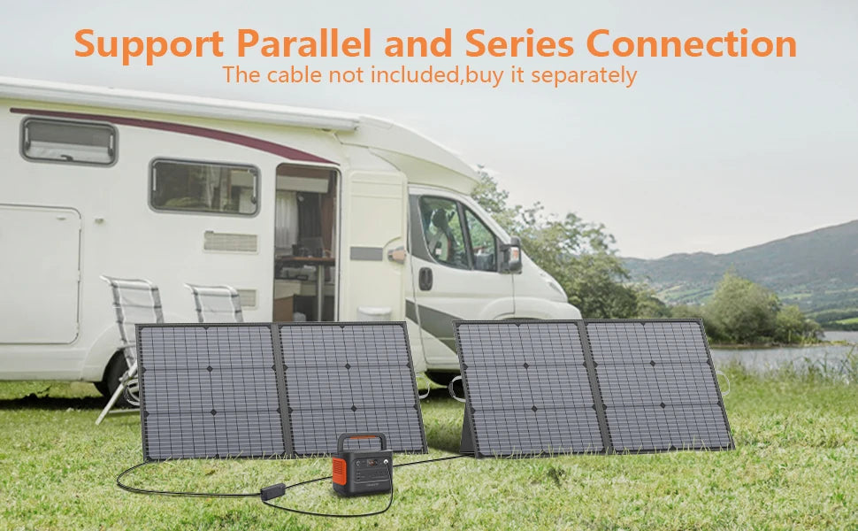 MHPOWOS 400W 220W 110W Lightweight Portable Solar Panel, Foldable Solar Panel for Outdoor Activities, IP67 Waterproof for RV