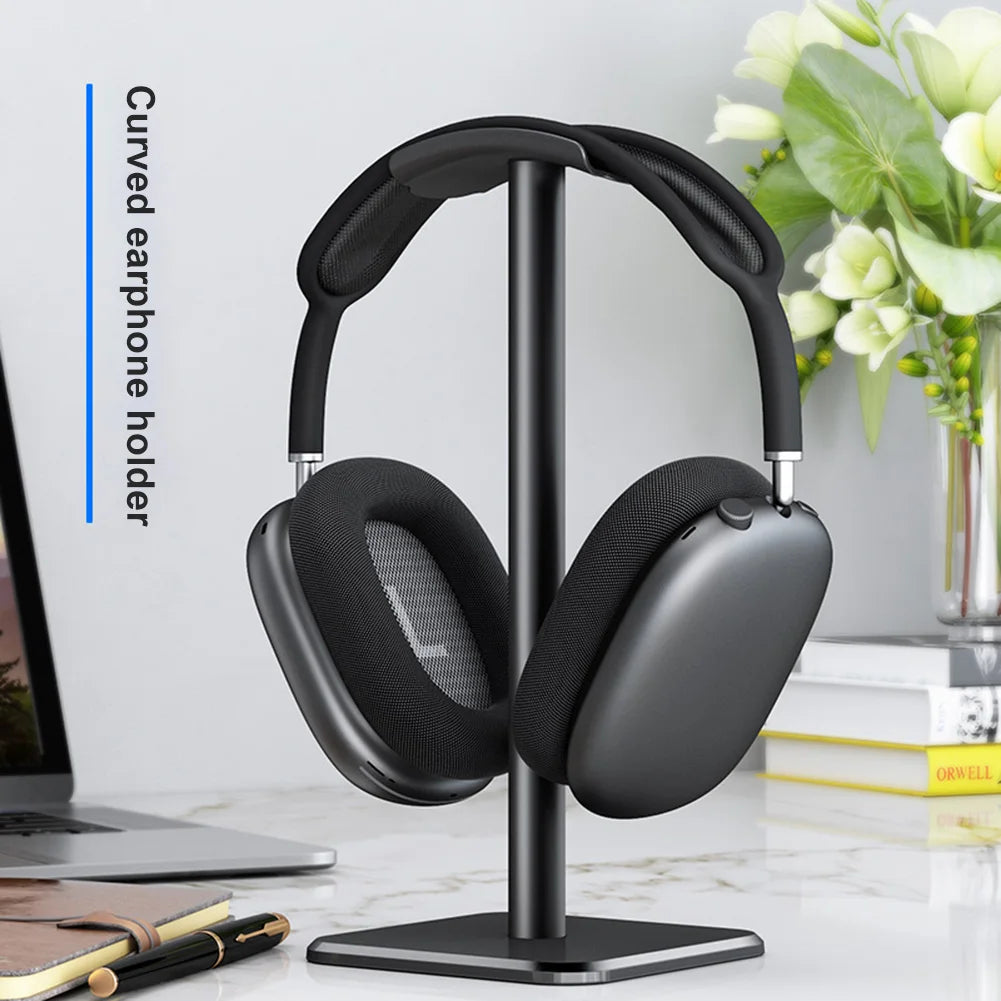 Headphone Holder Rack Aluminium Alloy Headset Support Stand Space Saving Desktop Organizer Display Vertical Bracket Hanger