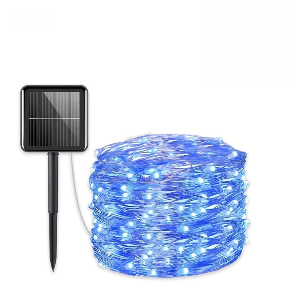 1PC 7M/12M/22M/32M Copper Wire Fairy Light String,Solar-powered,8 Lighting Modes,Used for Wedding,Indoor,Festival,Bedroom,Party