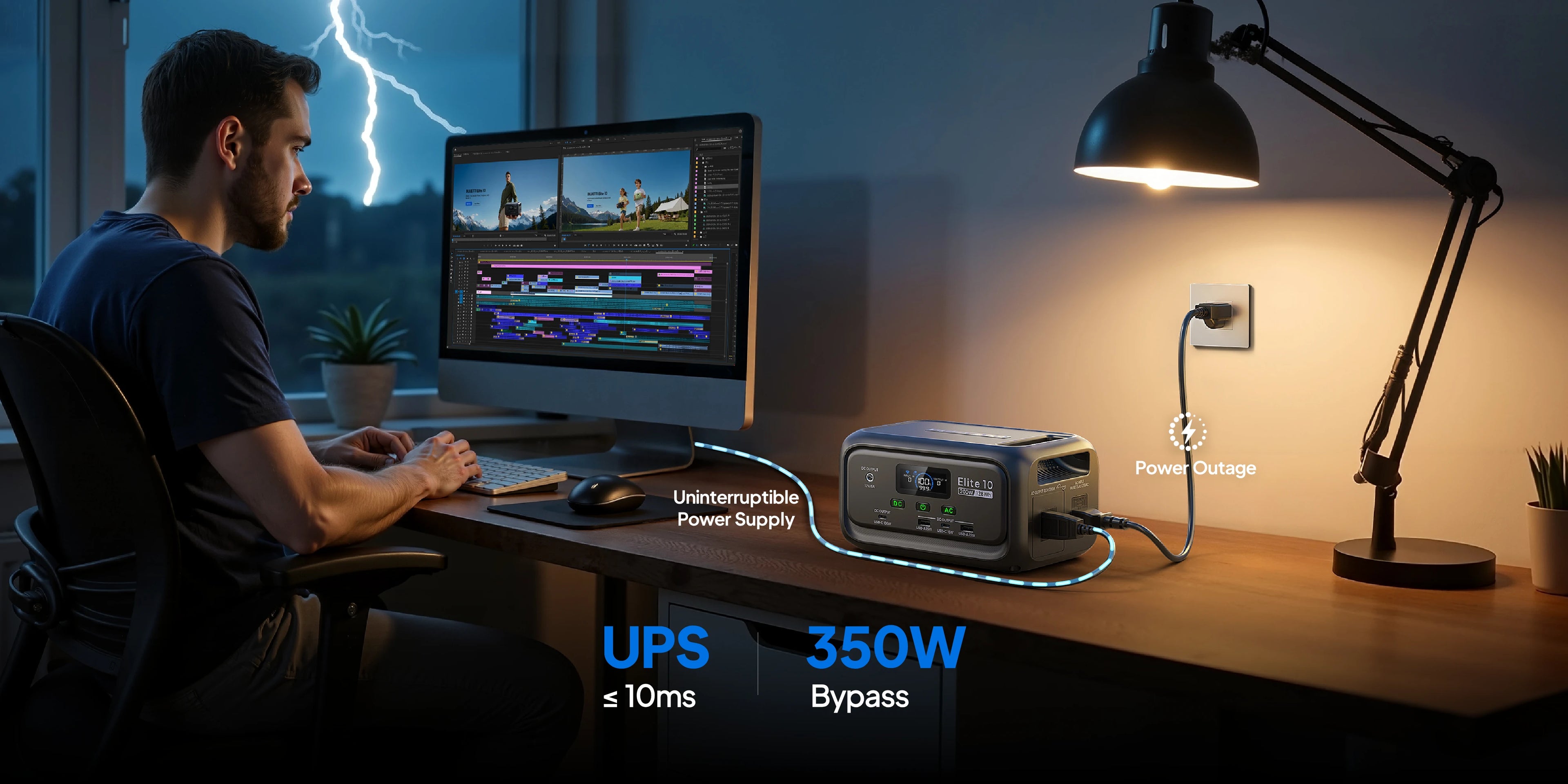 【Renew】BLUETTI Elite 10 128Wh 200W Mini Power Station LiFePO4 100W USB C Fast Charge Portable Solar Generator for Camping Travel