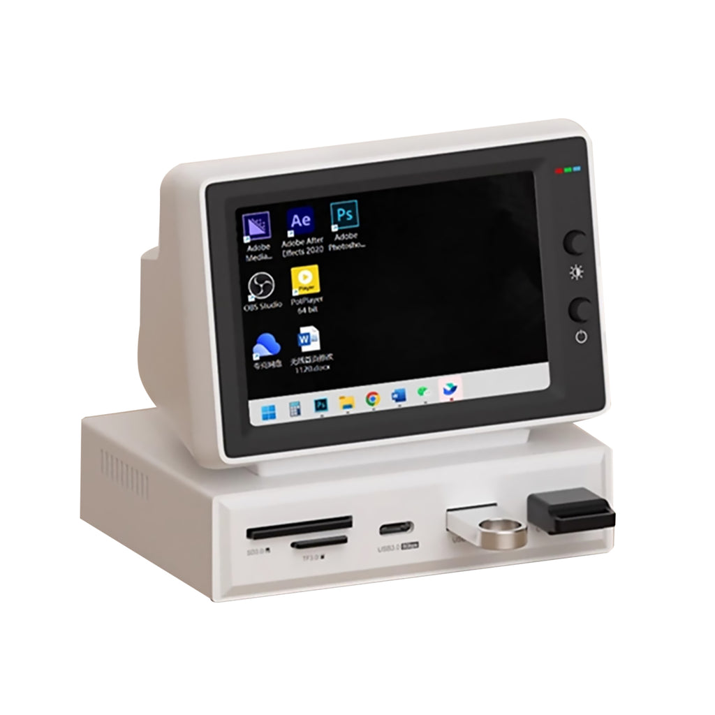3.5inch HDD Data Monitor Display Sub Screen with USB C Hub for Laptop PC MacBook IPS Mini Screen AIDA64 Mini PC CPU RAM