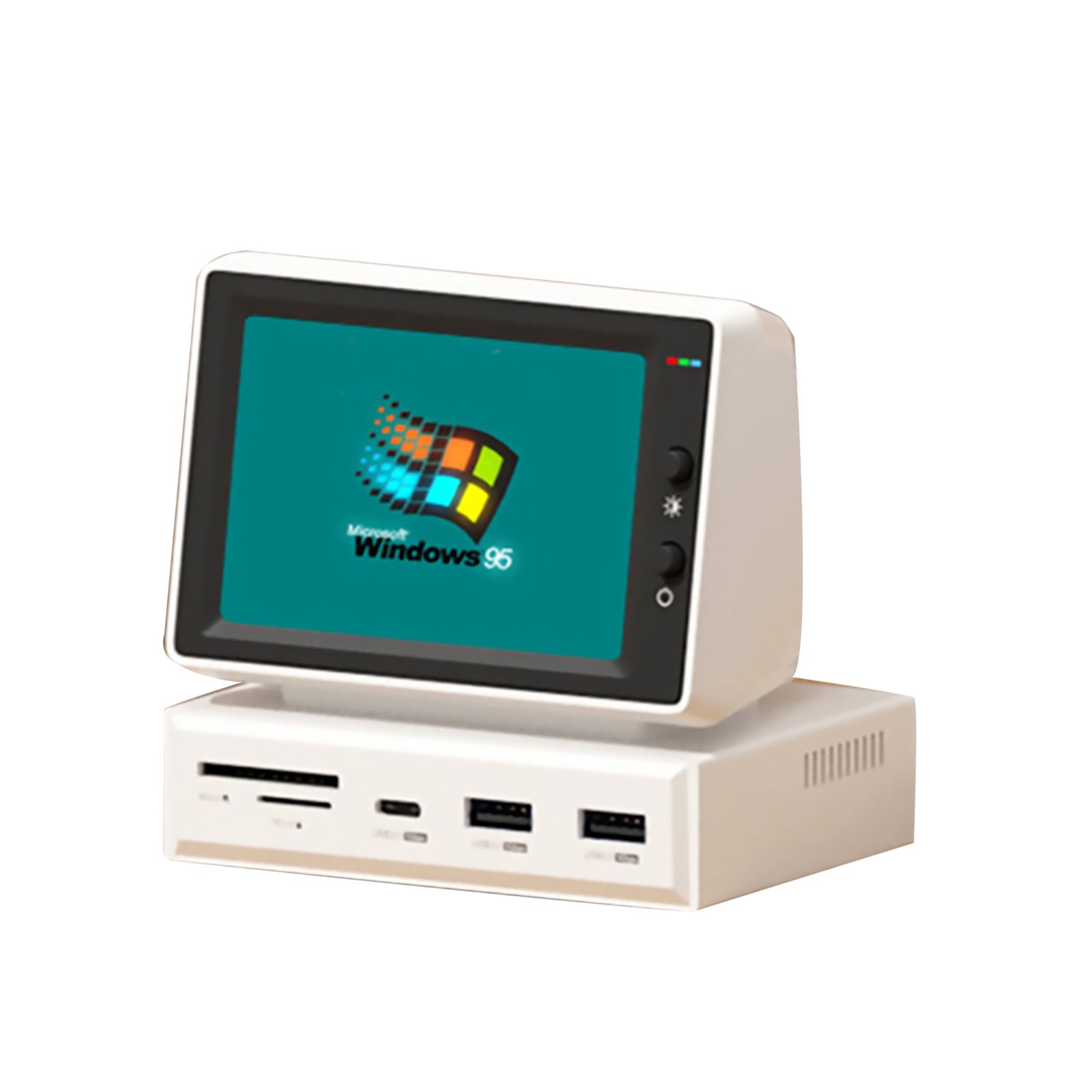 3.5inch HDD Data Monitor Display Sub Screen with USB C Hub for Laptop PC MacBook IPS Mini Screen AIDA64 Mini PC CPU RAM