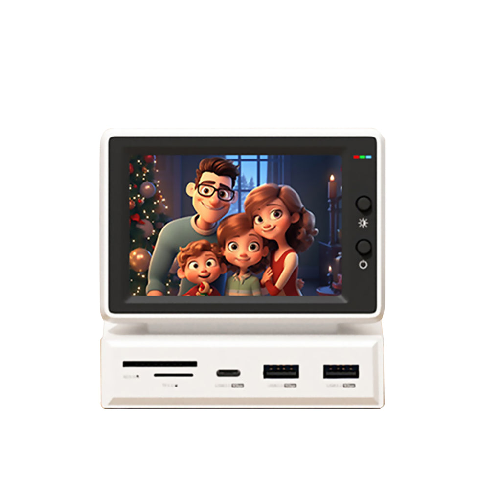 3.5inch HDD Data Monitor Display Sub Screen with USB C Hub for Laptop PC MacBook IPS Mini Screen AIDA64 Mini PC CPU RAM