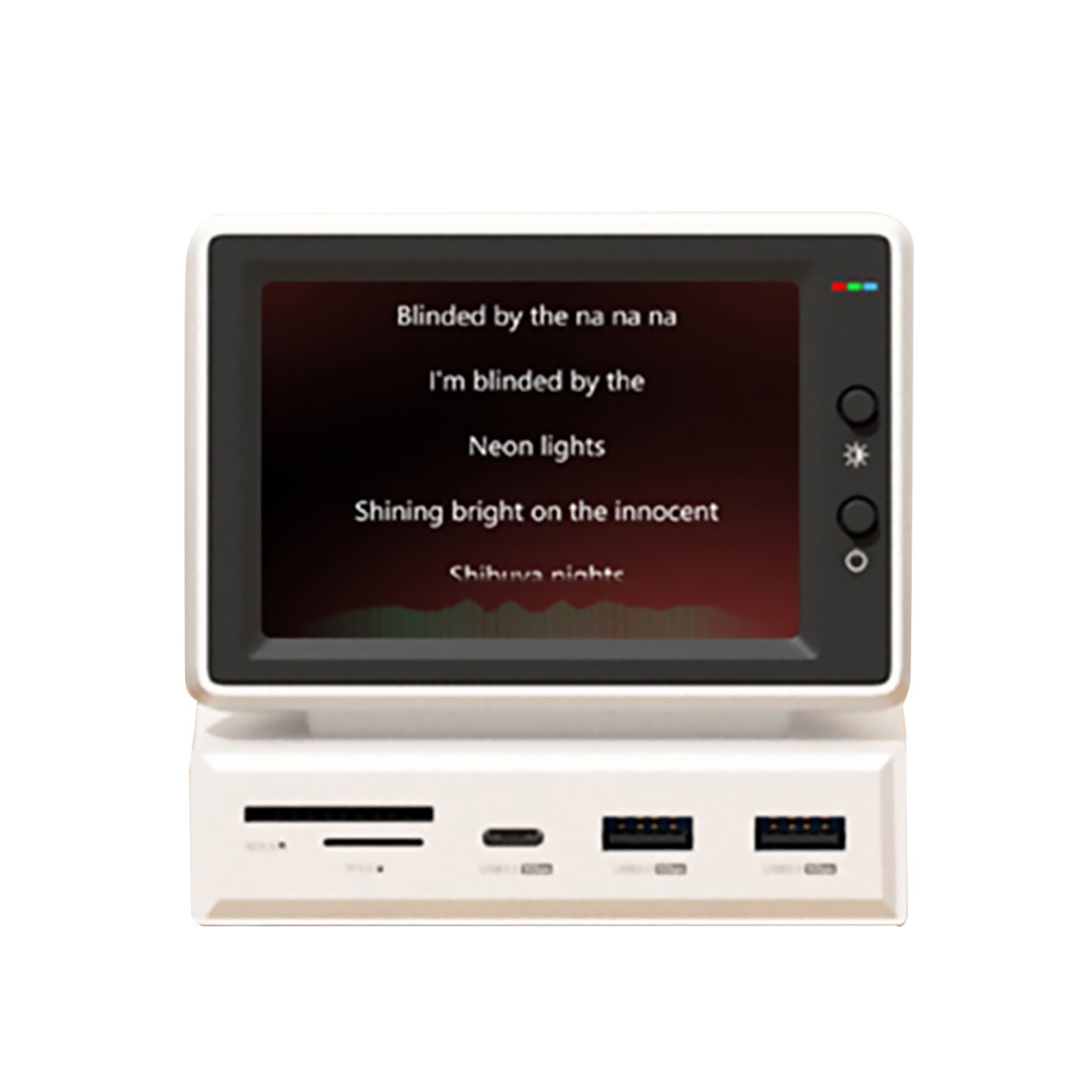 3.5inch HDD Data Monitor Display Sub Screen with USB C Hub for Laptop PC MacBook IPS Mini Screen AIDA64 Mini PC CPU RAM